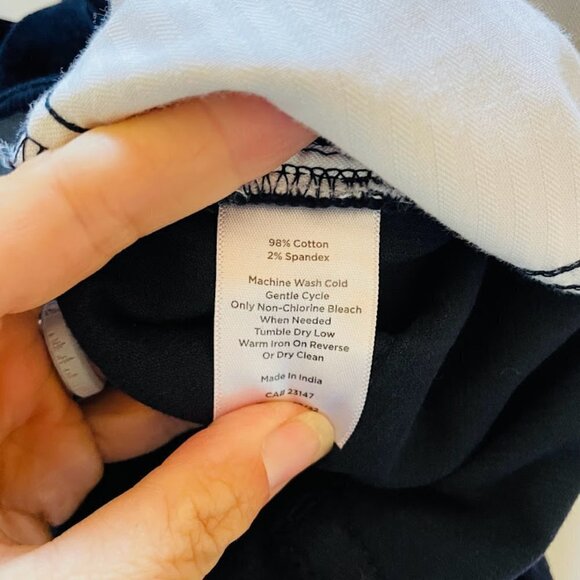 Talbots Pant Trouser Straight Leg Corduroy Navy Blue Winter Classic Knit Sweater - Picture 9 of 10